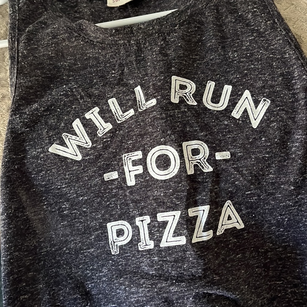 SO Gray Will Run For Pizza Women’s Muscle Tank - Medium